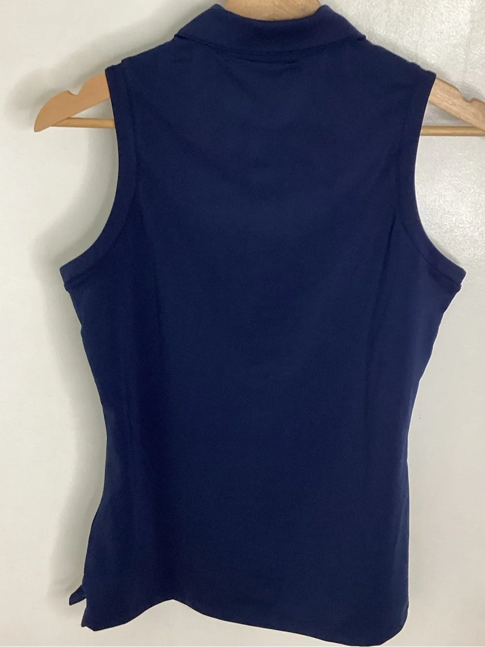adidas Navy Sleeveless Polo Tank Top S - Picture 6 of 10